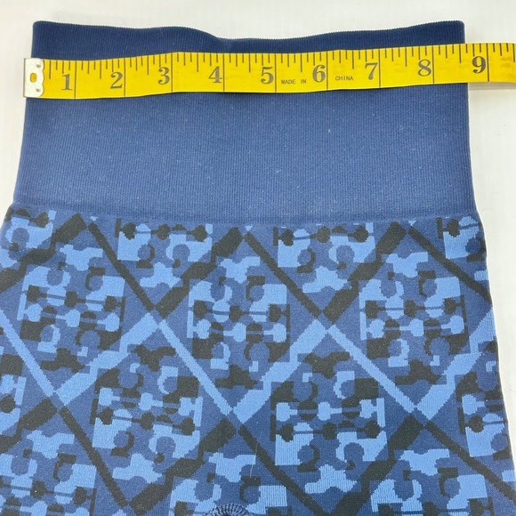 Tory Burch Seamless Legging XS Prismatic T Monogram Jacquard High Waist Italy - Picture 9 of 11